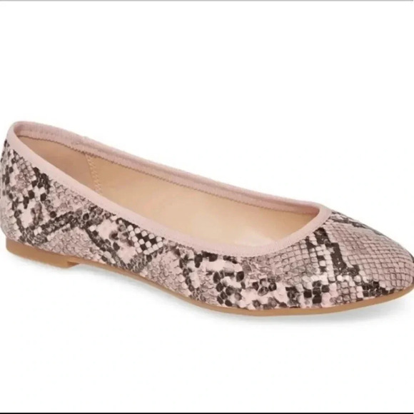 BP. Blush Snake Print Flats - Picture 1 of 8